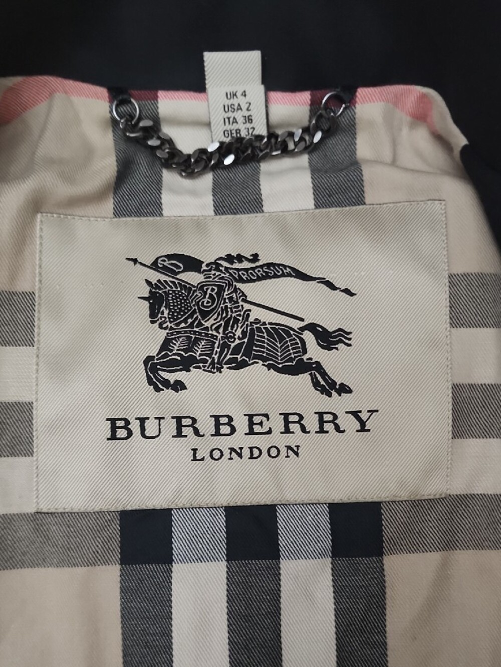 Burberry London Kensington Black Double-Breasted Trench Coat US 2 UK 4 ITA 36 - Picture 3 of 13
